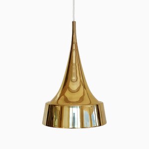 Lampada a sospensione in ottone di Eje Ahlgren per Bergboms, Svezia, anni '60