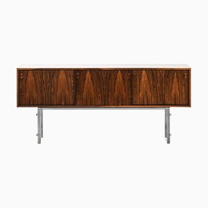 Freistehendes Sideboard aus Palisander & verchromtem Stahl von Jan Lunde Knudsen, 1960er