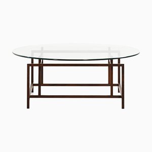 Henning Nørgaard zugeschriebener Couchtisch aus Palisander & Glas, 1960er