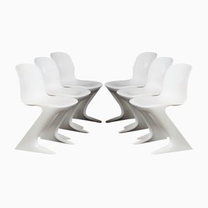 White Kangaroo Chairs by Ernst Moeckl for Horn, 1960s, Set of 6