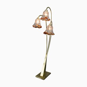 Lampada da terra in vetro di Murano, Italia, anni '80