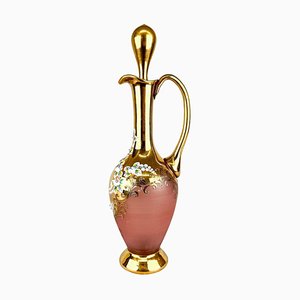 Highly Enamelled Glass Decanter, Czechoslovakia, 1970s