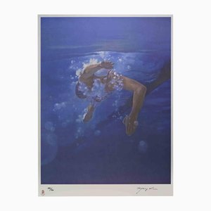 Kim Hyang, Swimmer, Lithograph, 2008