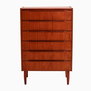 Cajonera marrón de teca, años 60