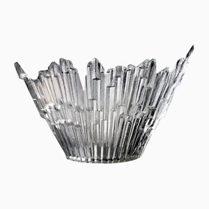 Vintage Glass Bowl by T.W Finland, 1970s