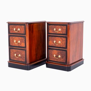 Tables de Chevet Victoriennes en Noyer 1860, Set de 2