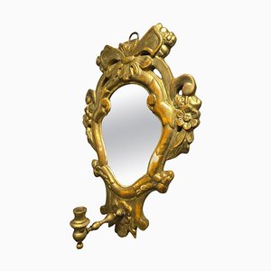 Kleiner Vergoldeter Füllhorn Spiegel, 19. Jh., 1820