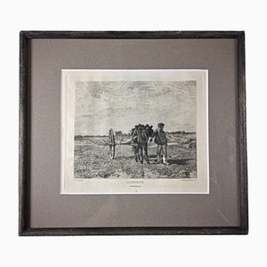 M. Lallane after Troyon, La Charette, 1860-1880, Engraving