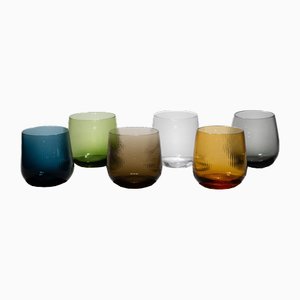 Vasos Stilla Liquida pequeños de Federico Peri para Purho. Juego de 6