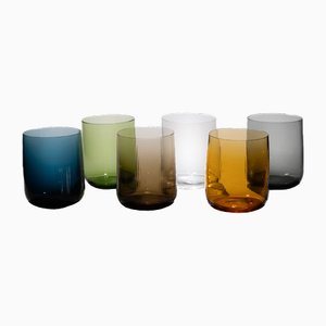 Large Tumblers Stilla Liquida Glasses by Federico Peri for Purho, Set of 6
