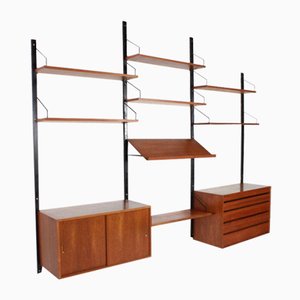 Système d'Étagères Mural Modulaire par Poul Cadovius Royal System pour Cado, Danemark, 1960s