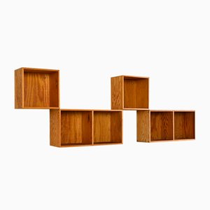 Wall-Mounted Bookshelf attributed to Pierre Guariche for La Plagne, 1965