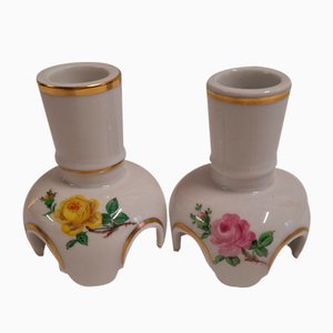Small Candlesticks in White Porcelain from Meissen, 1970s, Set of 2