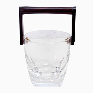 Cubitera de cristal y madera, años 70