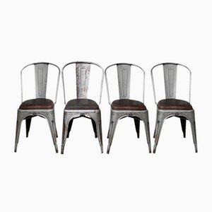 Vintage Bistrostühle im Tolix Stil, 1960er, 4er Set