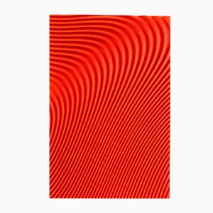 Wave Red Wall Sculpture by Arno Hoogland