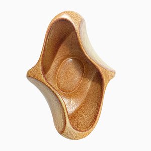 Vide-poches en Céramique Vernie Marron par Bertoncello, 1970s