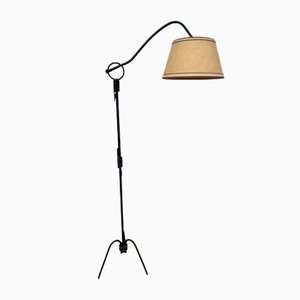 Lampada da terra Jean Royère in ferro battuto di Jean Royère, anni '40