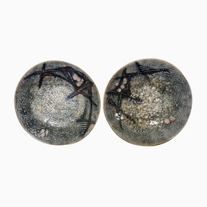 Enamelled Copper Plates by Studio Del Campo, Set of 2