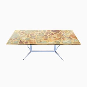 Mid-Century Rectangle Marble and Onyx Coffee Table, 1960s