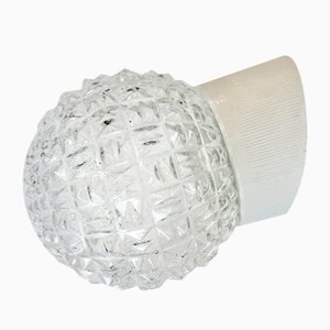 Vintage White Porcelain Wall Light, 1970s