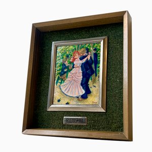 Vintage Enamel Dance at Bougival Plaque after Pierre-Auguste Renoir from Barba Spain, 1960s