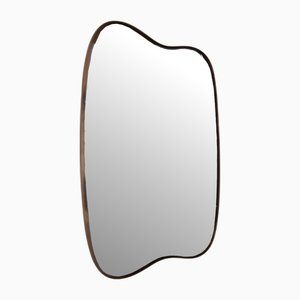 Mid-Century Italian Brass Wall Mirror attributed to Gio Ponti, Italy, 1950s