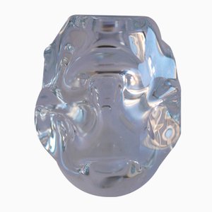 Mid-Century Modern Handmade Clear Crystal Vase by Börne Augustsson for Åseda