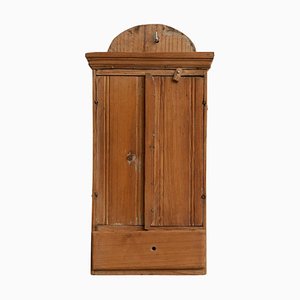 Early 20th Century Rustic Wood Small Wall Cabinet