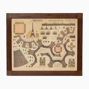 The Eiffel Tower Imagerie Epinal Number 418, 1930s, Print
