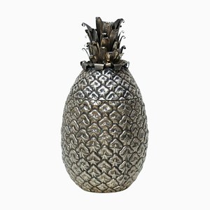 Mid-Century Italian Alpaca Pineapple Ice Bucket, 1960s
