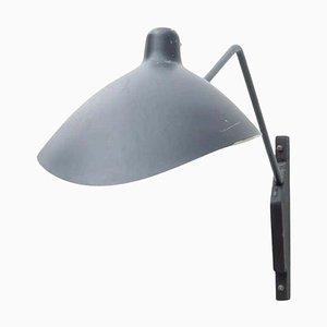 Mid-Century Black Metal Wall Lamp in the style of Serge Mouille, 1950s