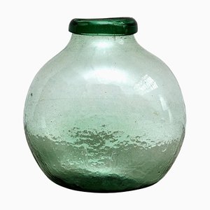 Early 20th Centry Spanish Glass Bottle Vase, 1940s