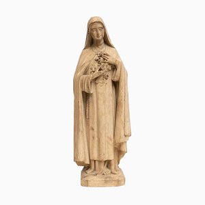 Traditional Plaster Virgin Figure, 1930s