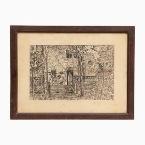 J. Casas, Composition, 1960, Drawing, Framed