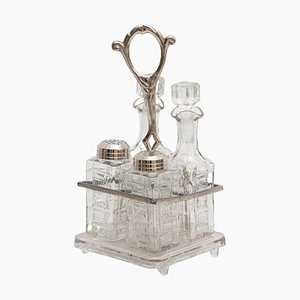 Catalan Glass Cruet Set, 1940s