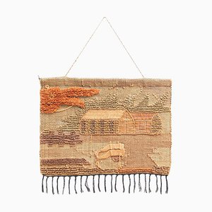 Spanish Hand Knotted Wool Tapestry, 1960s