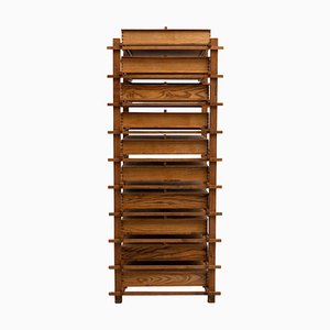Cajones Mid-Century modernos de madera con atribuciones de Gerrit Thomas Rietveld, años 70