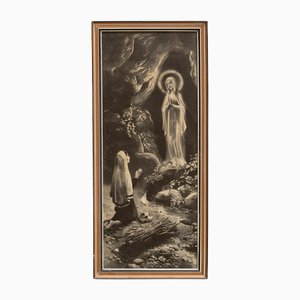 Spanish Artist, Religious Scene, 1950, Artwork on Paper, Framed