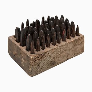 Adrian, Sculpture abstraite, Fer et bois, 2017