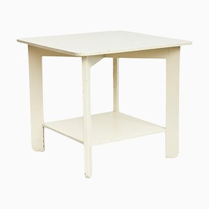 Mid-Century Modern Bauhaus Style White Lacquered Coffee Table, 1960s