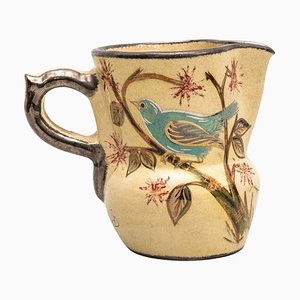 Catalan Hand-Painted Ceramic Jug Vase by Diaz Costa, 1960s