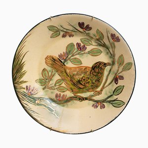 Piatto in ceramica dipinto a mano di Diaz Costa, Catalogna, anni '60