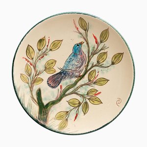 Assiette en Céramique Peinte à la Main par Diaz Costa, 1960s