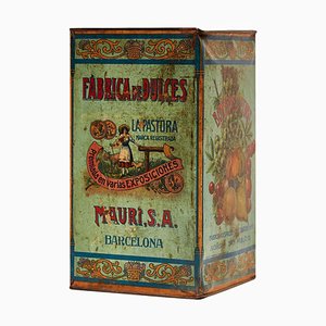 Metal Candy Box from Mauri, Barcelona, Spain, 1920s