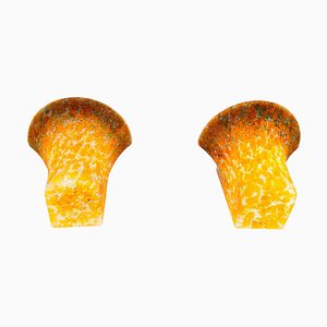 Mosaic Glass Wall Lamps attributed to Peill & Putzler, Germany, 1960s, Set of 2