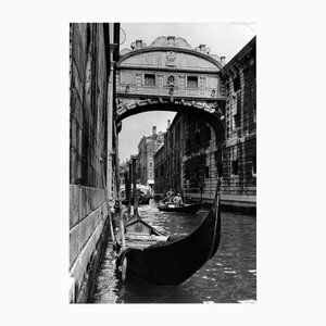 Erich Andres, Gondolas Beneath the Bridge of Sighs: Venice in the 1950s, Photographic Print