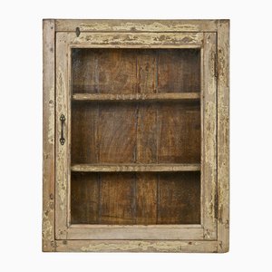 Vitrine Murale en Bois Massif Patiné