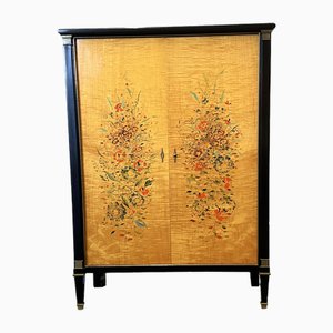Neoclassical Sycamore Secretaire from Frères De Coene, Belgium, 1950s