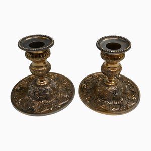 18th Century Gilt Bronze Candlesticks, Set of 2
